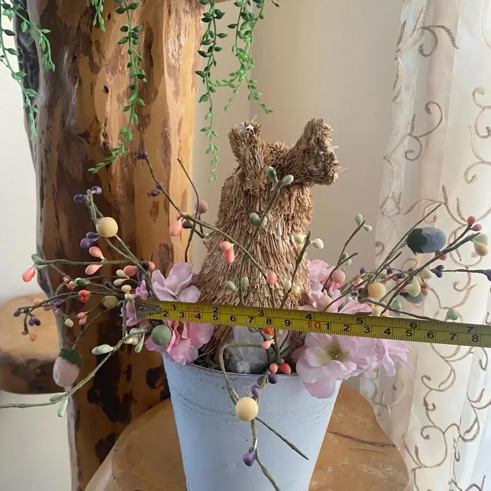 White and Brown Faux Floral Accent Arrangement